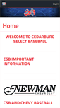 Mobile Screenshot of cedarburgselectbaseball.com