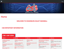 Tablet Screenshot of cedarburgselectbaseball.com
